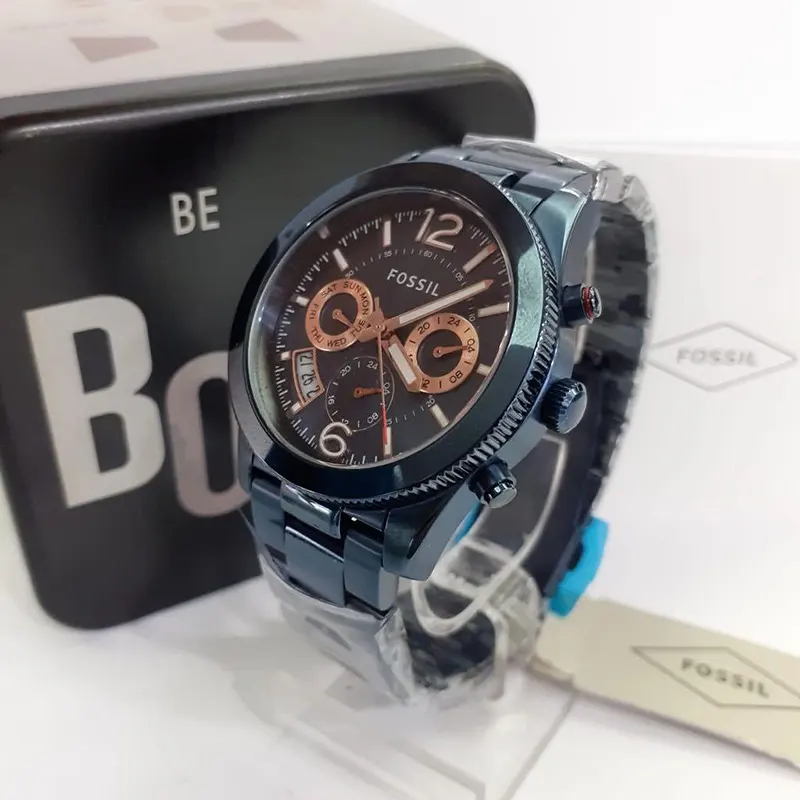 Fossil Perfect Boyfriend Blue MOP Dial Ladies Watch- ES4093